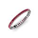 4 - Allie 2.00 mm Princess Cut Rhodolite Garnet Eternity Band 