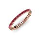 4 - Allie 2.00 mm Princess Cut Rhodolite Garnet Eternity Band 