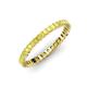 4 - Allie 2.00 mm Princess Cut Yellow Sapphire Eternity Band 