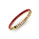 4 - Allie 2.00 mm Princess Cut Ruby Eternity Band 