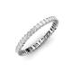 4 - Allie 2.00 mm Princess Cut White Sapphire Eternity Band 