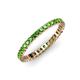 4 - Allie 2.00 mm Princess Cut Green Garnet Eternity Band 