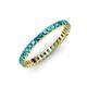 4 - Allie 2.00 mm Princess Cut London Blue Topaz Eternity Band 