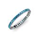 4 - Allie 2.00 mm Princess Cut Blue Diamond Eternity Band 