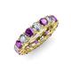 3 - Lucida 4.00 mm Amethyst and Diamond Eternity Band 