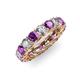 3 - Lucida 4.00 mm Amethyst and Diamond Eternity Band 