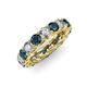 3 - Lucida 4.00 mm London Blue Topaz and Diamond Eternity Band 