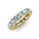 3 - Lucida 4.00 mm Aquamarine and Diamond Eternity Band 