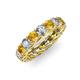 3 - Lucida 4.00 mm Citrine and Diamond Eternity Band 