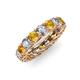 3 - Lucida 4.00 mm Citrine and Diamond Eternity Band 