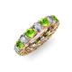 3 - Lucida 4.00 mm Peridot and Diamond Eternity Band 