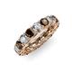3 - Lucida 4.00 mm Smoky Quartz and Diamond Eternity Band 
