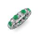 3 - Lucida 4.00 mm Emerald and Diamond Eternity Band 