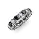3 - Lucida 4.00 mm Black and White Diamond Eternity Band 