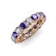 3 - Lucida 4.00 mm Iolite and Diamond Eternity Band 