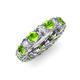 3 - Lucida 4.00 mm Peridot and Diamond Eternity Band 