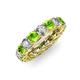 3 - Lucida 4.00 mm Peridot and Diamond Eternity Band 