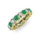 3 - Lucida 4.00 mm Emerald and Diamond Eternity Band 
