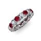 3 - Lucida 4.00 mm Ruby and Diamond Eternity Band 
