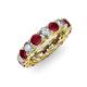 3 - Lucida 4.00 mm Ruby and Diamond Eternity Band 