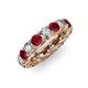 3 - Lucida 4.00 mm Ruby and Diamond Eternity Band 