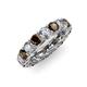 3 - Lucida 4.00 mm Smoky Quartz and Diamond Eternity Band 