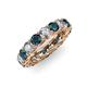 3 - Lucida 4.00 mm London Blue Topaz and Diamond Eternity Band 