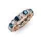 3 - Lucida 4.00 mm Blue and White Diamond Eternity Band 