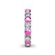 5 - Lucida 4.00 mm Pink Sapphire and Diamond Eternity Band 