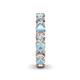 5 - Lucida 4.00 mm Aquamarine and Diamond Eternity Band 