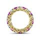 4 - Lucida 4.00 mm Amethyst and Diamond Eternity Band 