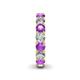 5 - Lucida 4.00 mm Amethyst and Diamond Eternity Band 