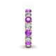 5 - Lucida 4.00 mm Amethyst and Diamond Eternity Band 