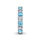 5 - Lucida 4.00 mm Blue Topaz and Diamond Eternity Band 