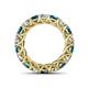 4 - Lucida 4.00 mm Blue and White Diamond Eternity Band 