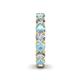 5 - Lucida 4.00 mm Aquamarine and Diamond Eternity Band 