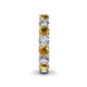 5 - Lucida 4.00 mm Citrine and Diamond Eternity Band 