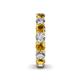 5 - Lucida 4.00 mm Citrine and Diamond Eternity Band 