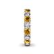 5 - Lucida 4.00 mm Citrine and Diamond Eternity Band 