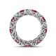 4 - Lucida 4.00 mm Rhodolite Garnet and Diamond Eternity Band 