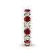 5 - Lucida 4.00 mm Ruby and Diamond Eternity Band 