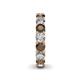 5 - Lucida 4.00 mm Smoky Quartz and Diamond Eternity Band 
