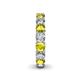 5 - Lucida 4.00 mm Yellow and White Diamond Eternity Band 