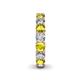 5 - Lucida 4.00 mm Yellow and White Diamond Eternity Band 