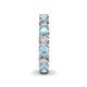 5 - Lucida 4.00 mm Aquamarine and Diamond Eternity Band 