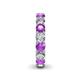 5 - Lucida 4.00 mm Amethyst and Diamond Eternity Band 