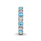 5 - Lucida 4.00 mm Blue Topaz and Diamond Eternity Band 