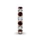 5 - Lucida 4.00 mm Red Garnet and Diamond Eternity Band 
