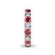 5 - Lucida 4.00 mm Rhodolite Garnet and Diamond Eternity Band 