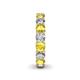 5 - Lucida 4.00 mm Yellow Sapphire and Diamond Eternity Band 